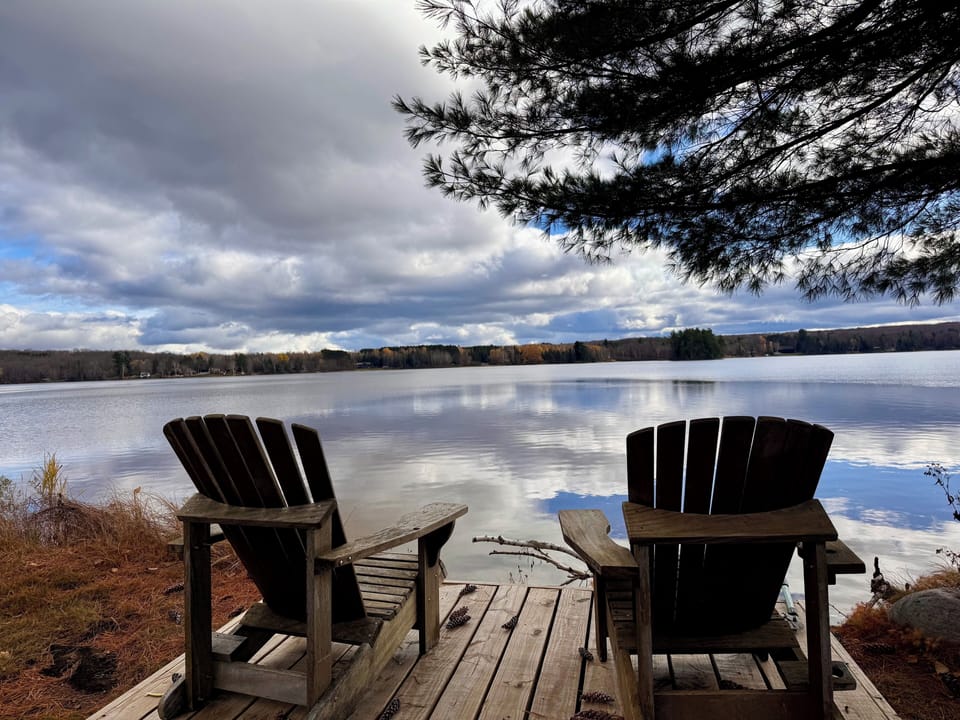 Relax lake side and read a book