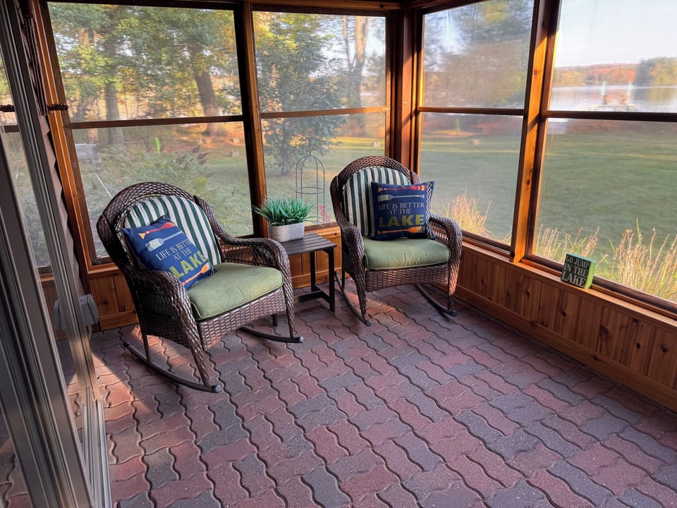 Just relax in the screened in porch and listen to the Loons