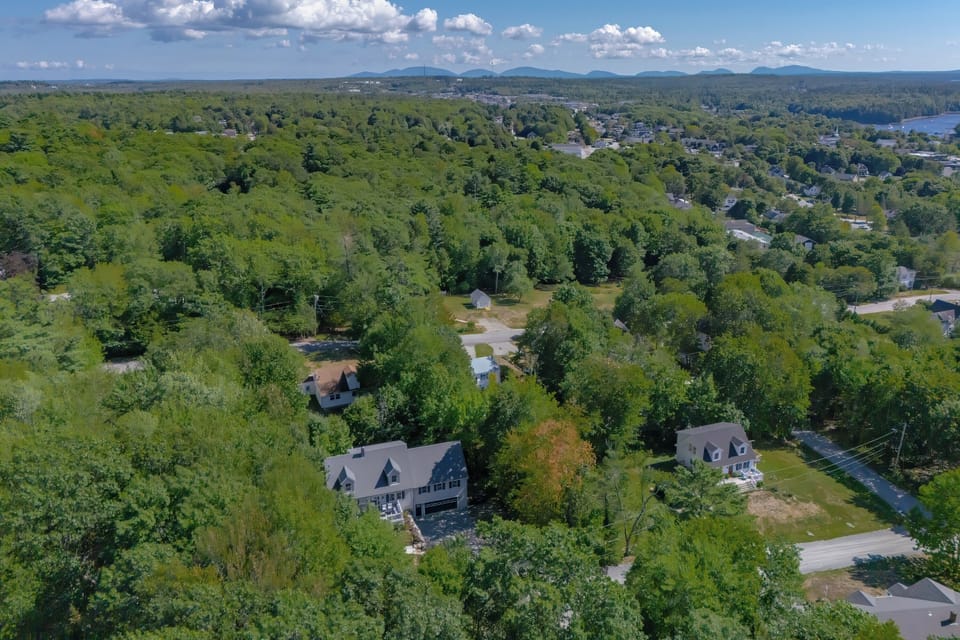 Tucked away on a quiet side street, it's conveniently located close to downtown and a short drive to Acadia (in the background)