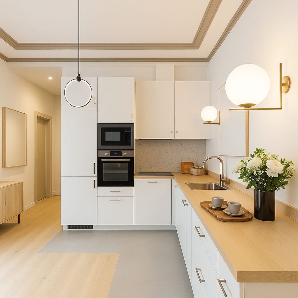 Deluxe Apartment, Courtyard View | Private kitchen | Espresso maker, electric kettle, toaster, freezer