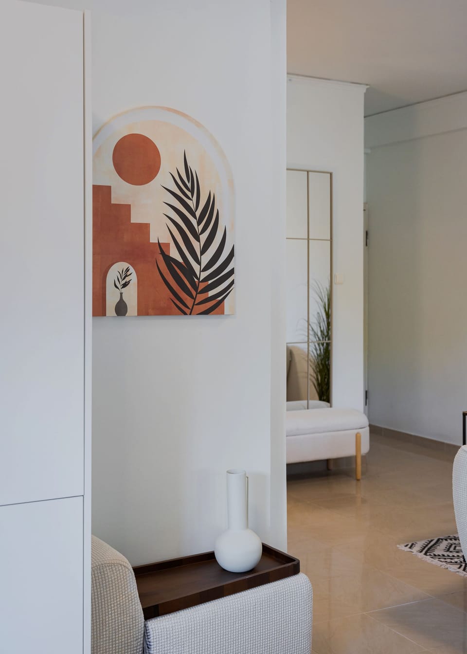 Deluxe Apartment, Balcony, Sea View | Living area | 55-inch Smart TV with satellite channels