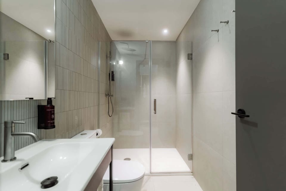 Family Suite | Bathroom | Shower, hair dryer, towels, soap