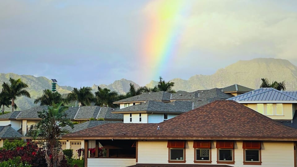 Mountain views from guest bedrooms and front lanai