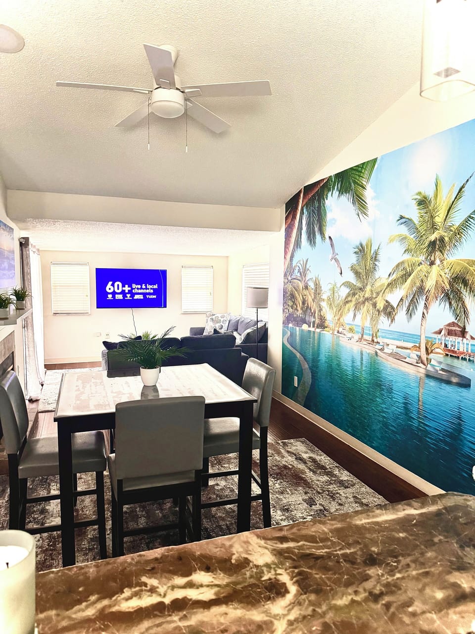 2nd living room with dining area