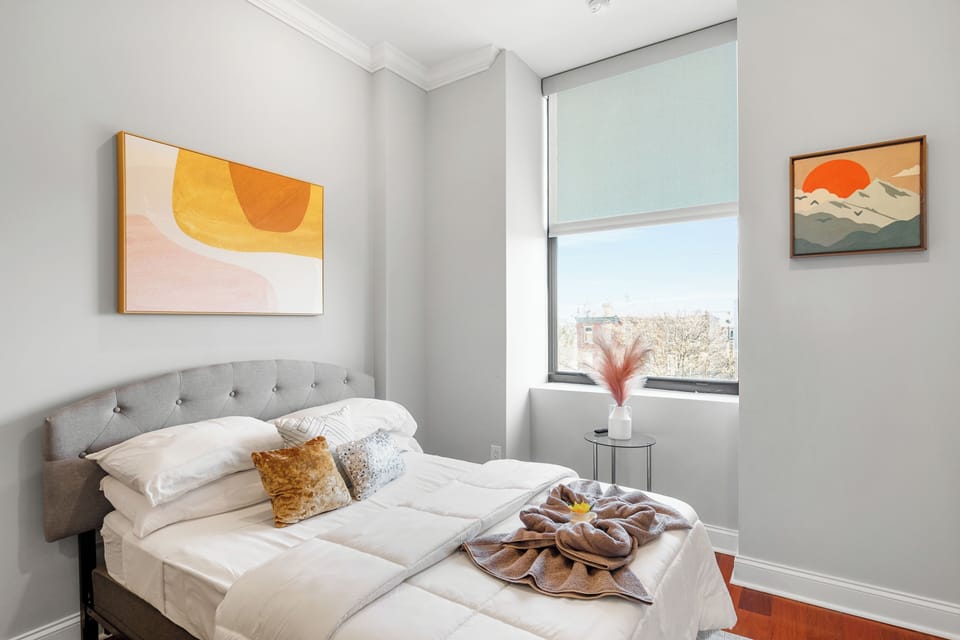 Extra-long studio layout maximizing space and functionality throughout.