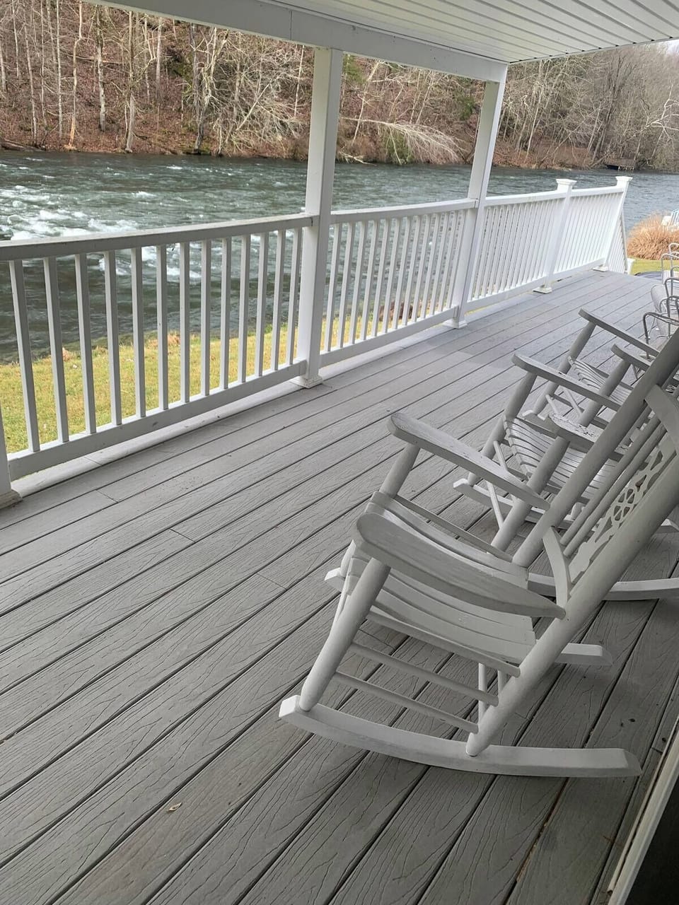 Cleo's Deck overlooking South Holston River