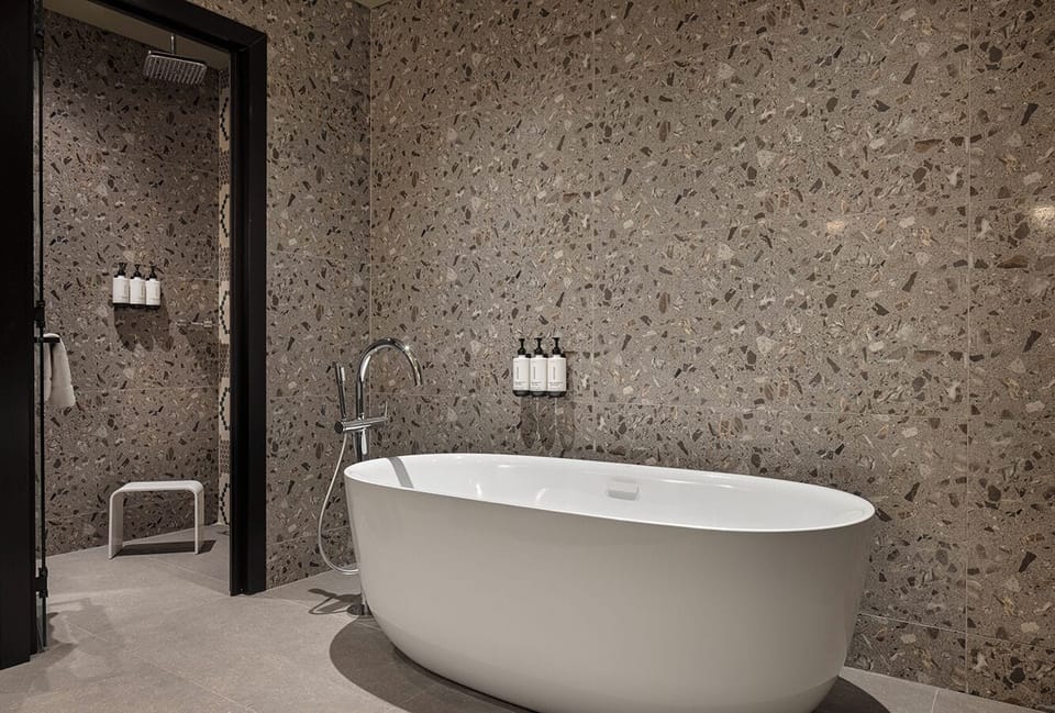 Deluxe Suite, 1 Bedroom, Terrace | Bathroom | Shower, free toiletries, hair dryer, bathrobes