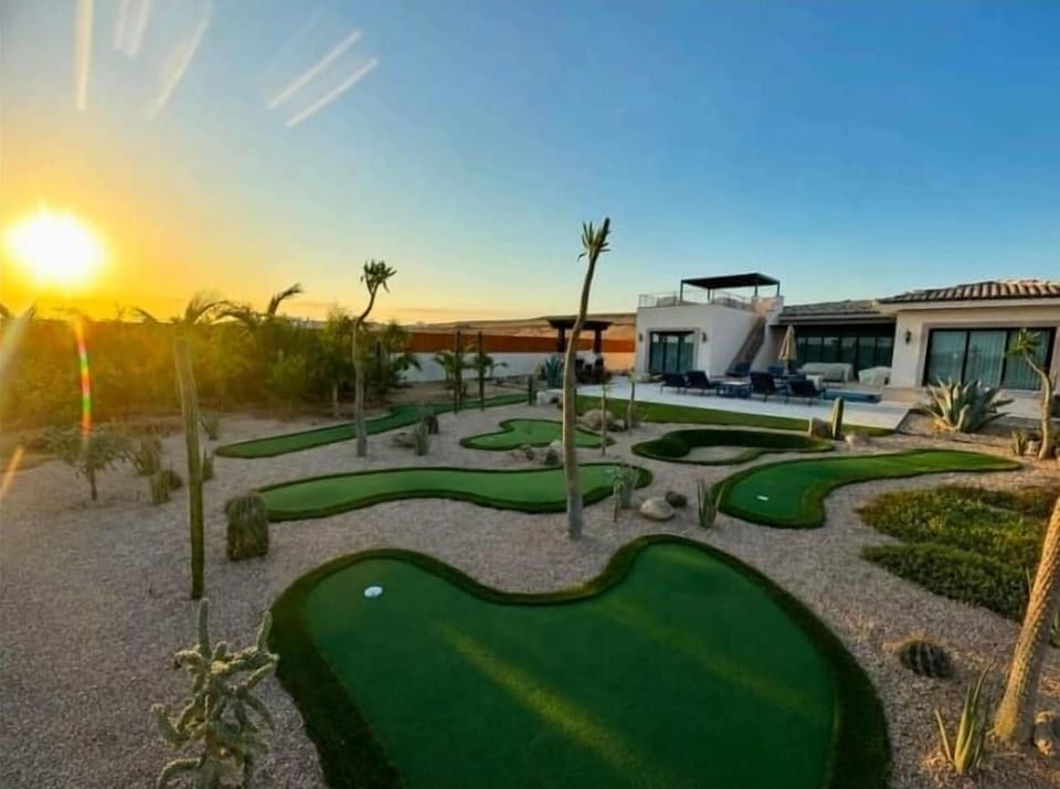 6 Hole mini golf course in backyard