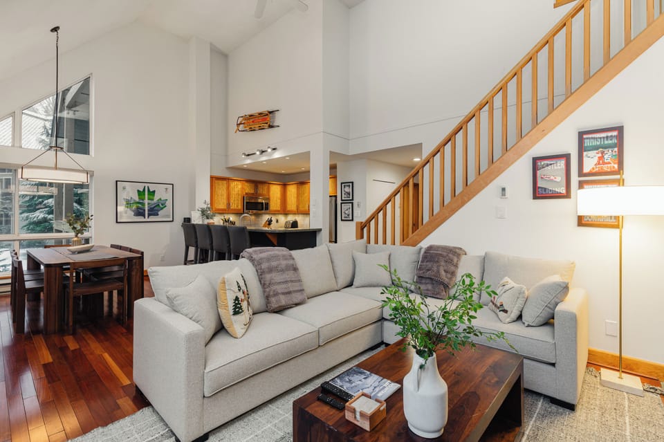 Main Floor - Living Room With Wood Burning Fireplace