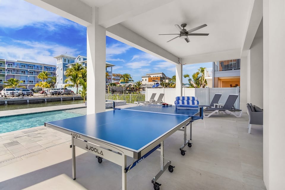 Ping Pong Table on the Pool Patio