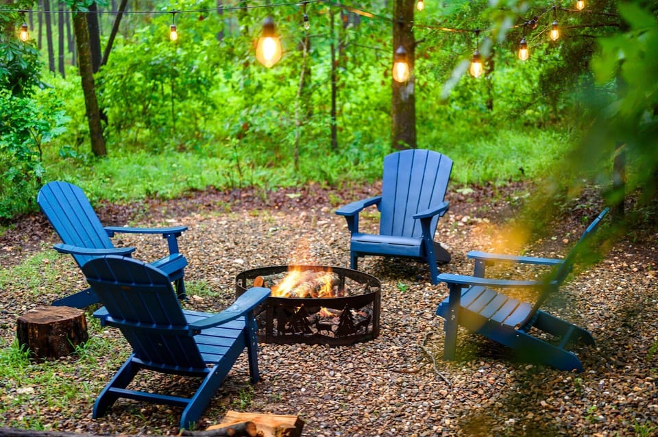 The firepit is where stories and laughter blend into magic.
