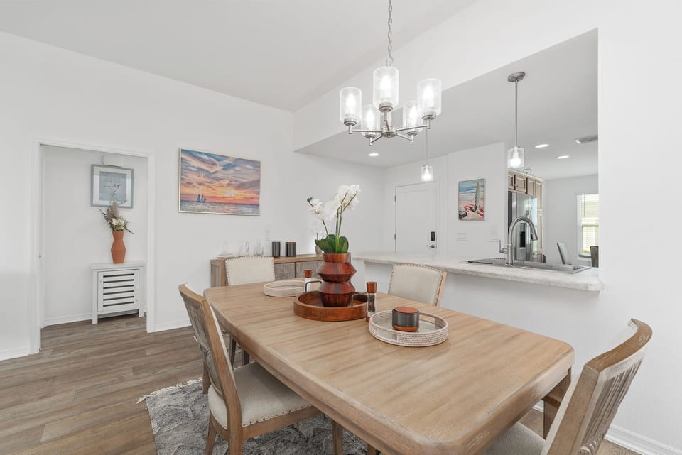 Guest Quarters off of the Dining Area with a Pocket Door for Privacy