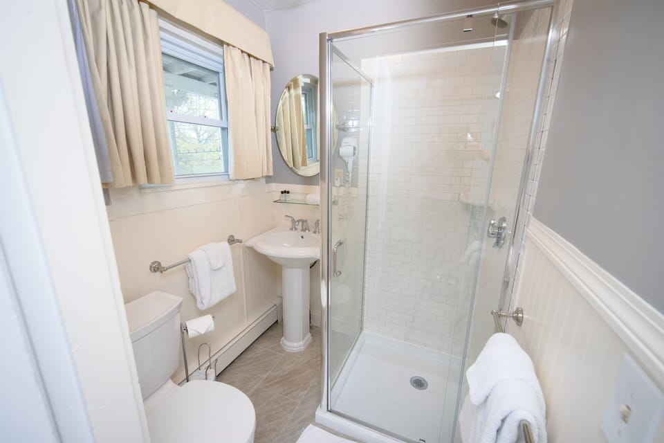 Free toiletries, hair dryer, towels, soap