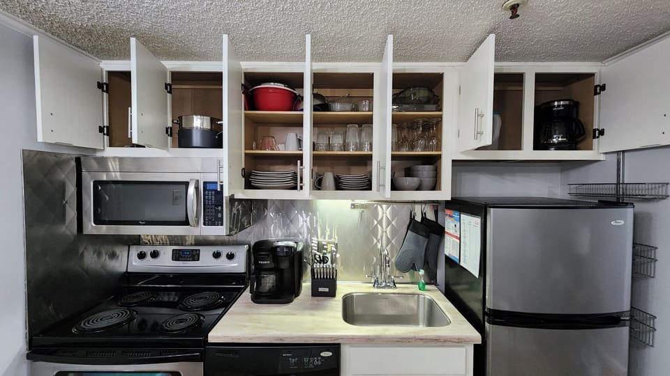 Kitchen is stocked with most common items so you can prepare any meal!