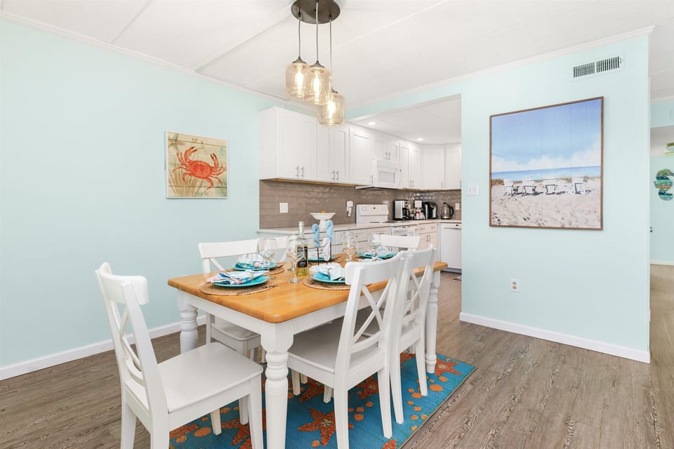 Gather for meals, games, and memory-making in this open dining space