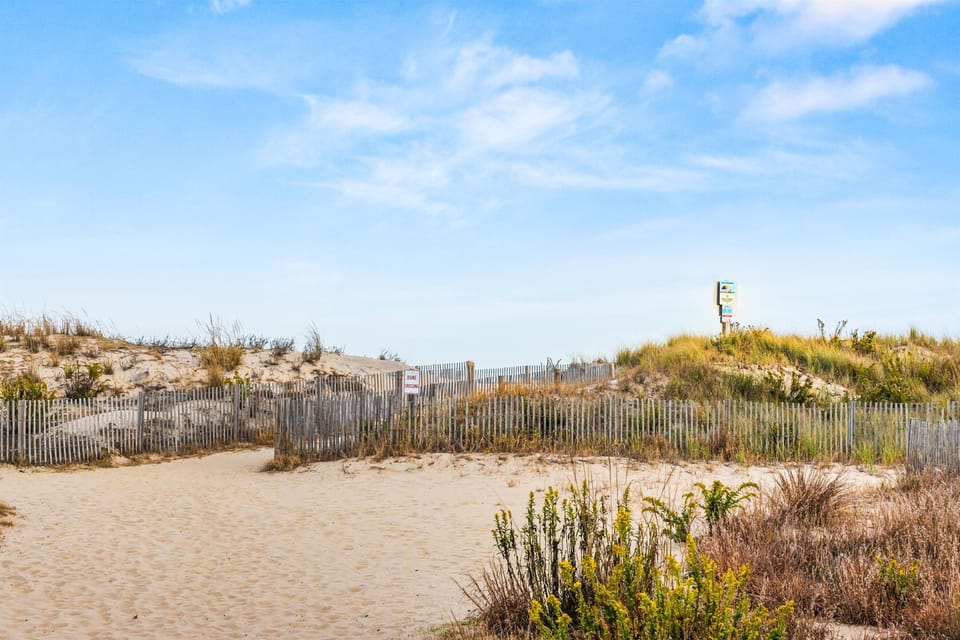 At the end of 76th Street - Beach. 