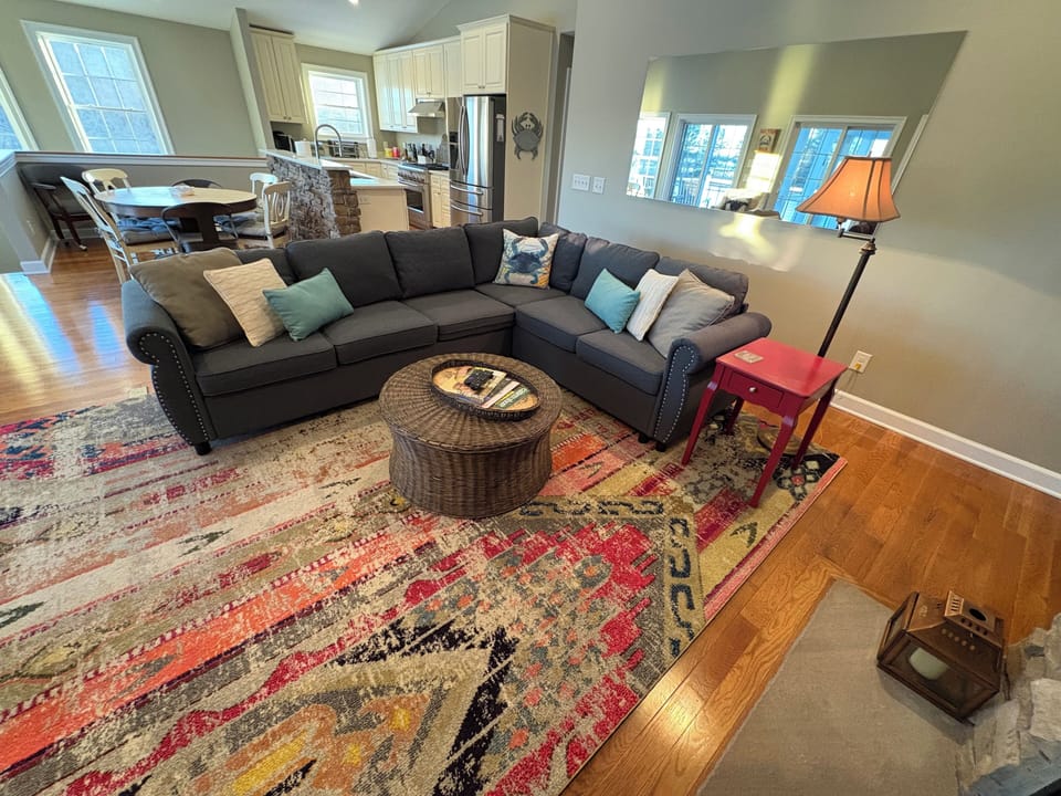 Queen size sofa bed in living room