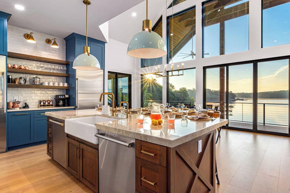 Start your mornings where sunlight pours in and lake views steal the show. 