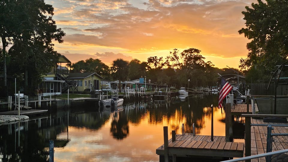 Unwind with golden sunsets and river views at the Wet Feet Retreat