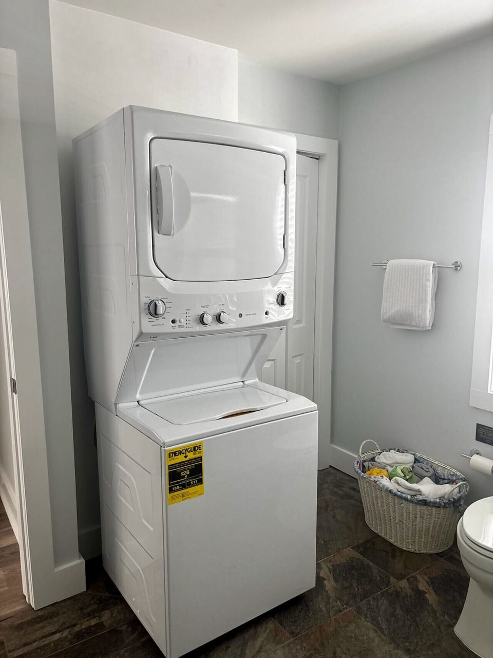 Washer and dryer for guest use