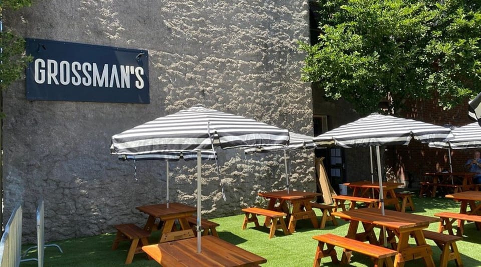 Soak up sunshine at shaded picnic tables in the breezy courtyard