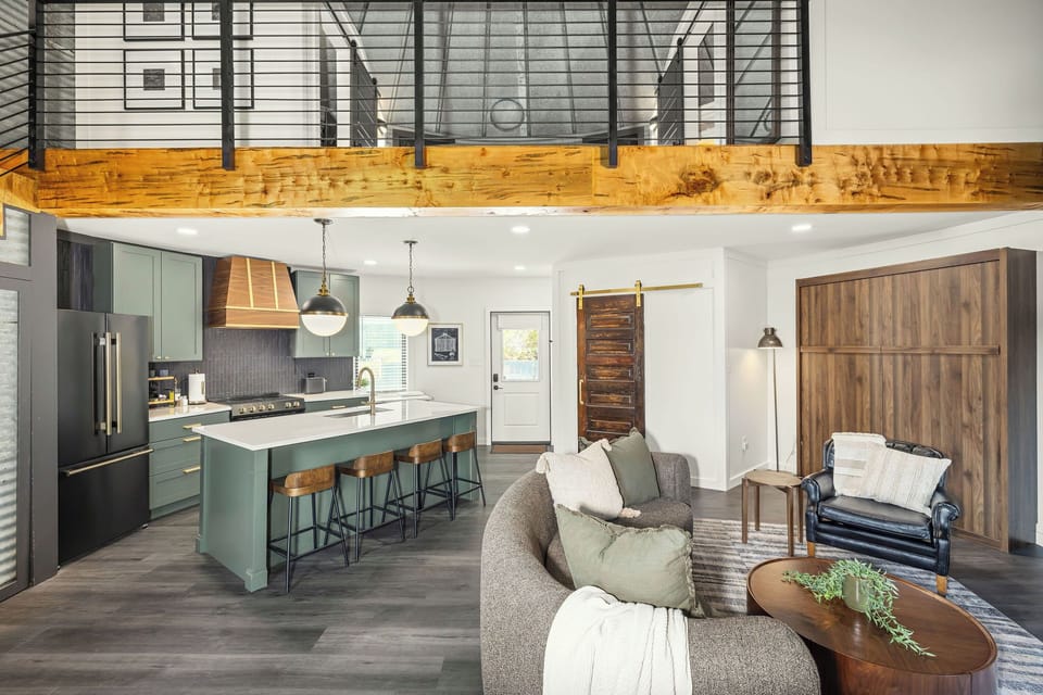 Don't worry- the walls are insulated. And with the ductless heating and air unit, the 8 foot fan, and the electric fireplace, you should stay nice and cozy.