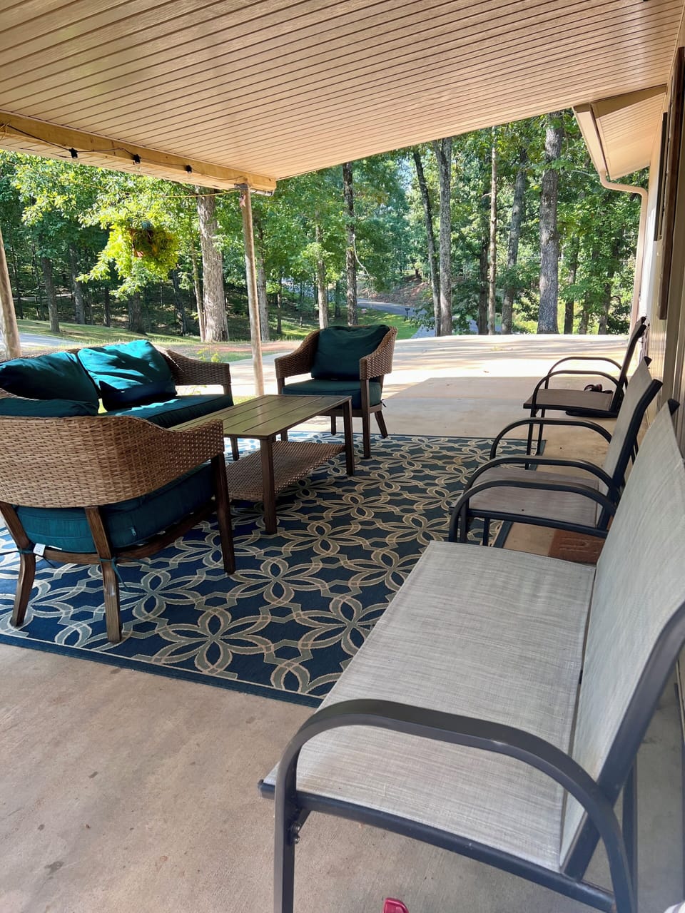 Another view of patio seating.