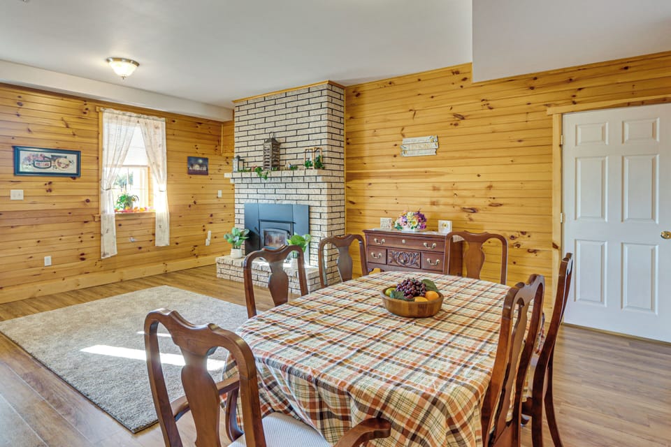 Dining Room | Dishware & Flatware | Decorative Fireplace | 1st Floor