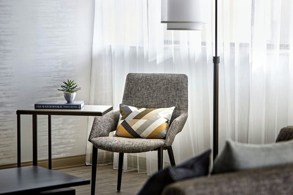 In-room safe, desk, laptop workspace, iron/ironing board