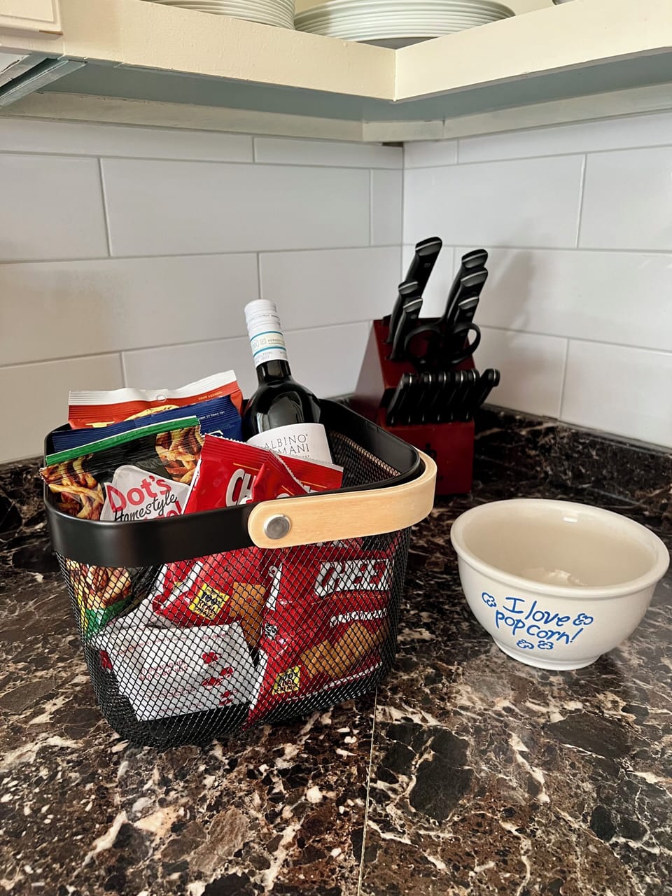Wine and snacks
