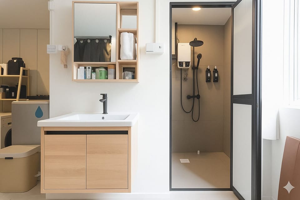 Comfort Shared Dormitory | Bathroom | Bidet, towels