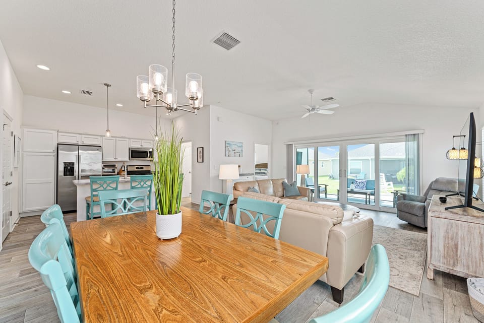 Open Concept w/ Large Glass Sliders for Natural Light