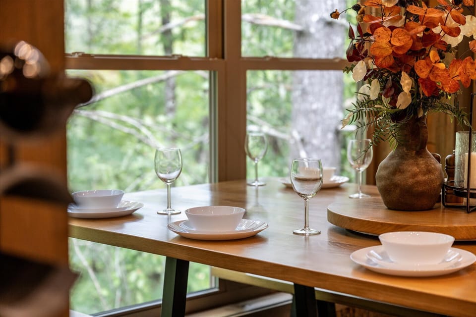 Gather around the table for family meals.