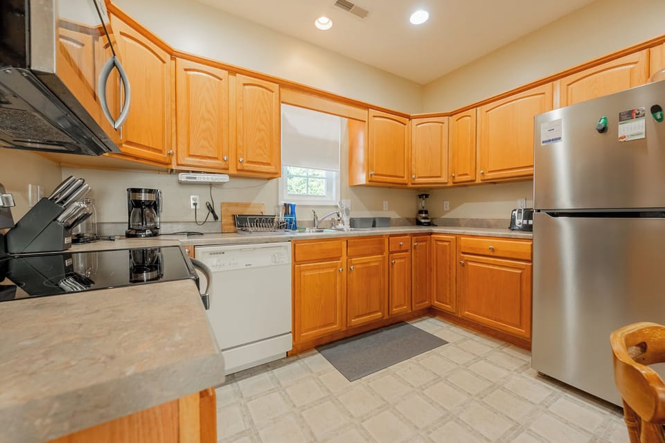 Spacious kitchen with ample counter space