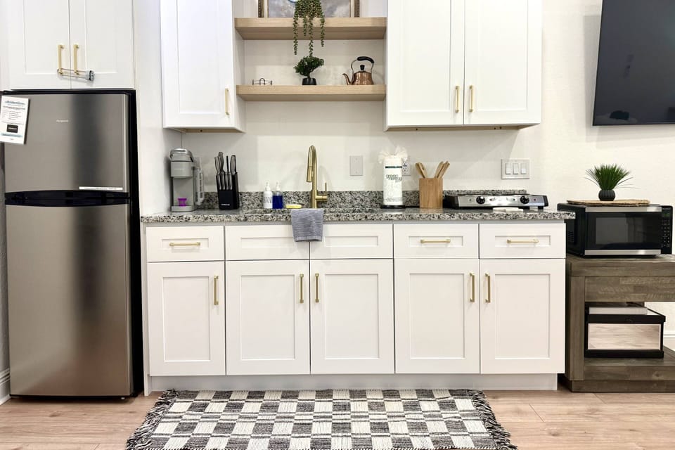 Fully equipped kitchenette for easy in-suite dining.