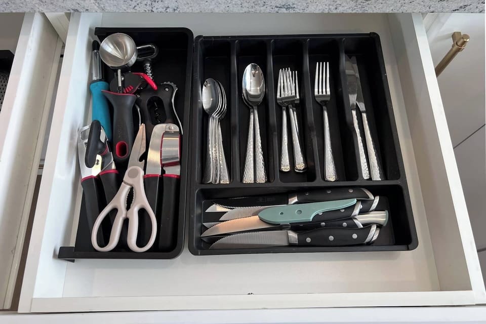 Everything you need at your fingertips. This organized kitchen drawer is stocked with quality utensils and handy tools for easy cooking.