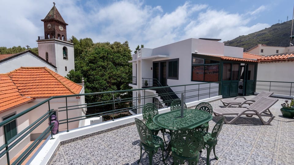 Let the sun in! Enjoy the open patio with a perfect view of Machico’s history and natural beauty. 
#SunnyEscape #MachicoVillageHouse #OutdoorVibes #AirbnbView