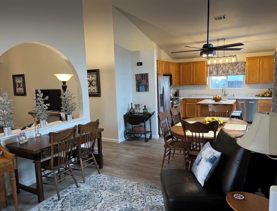 High Ceiling, arch ways creates open space for gatherings