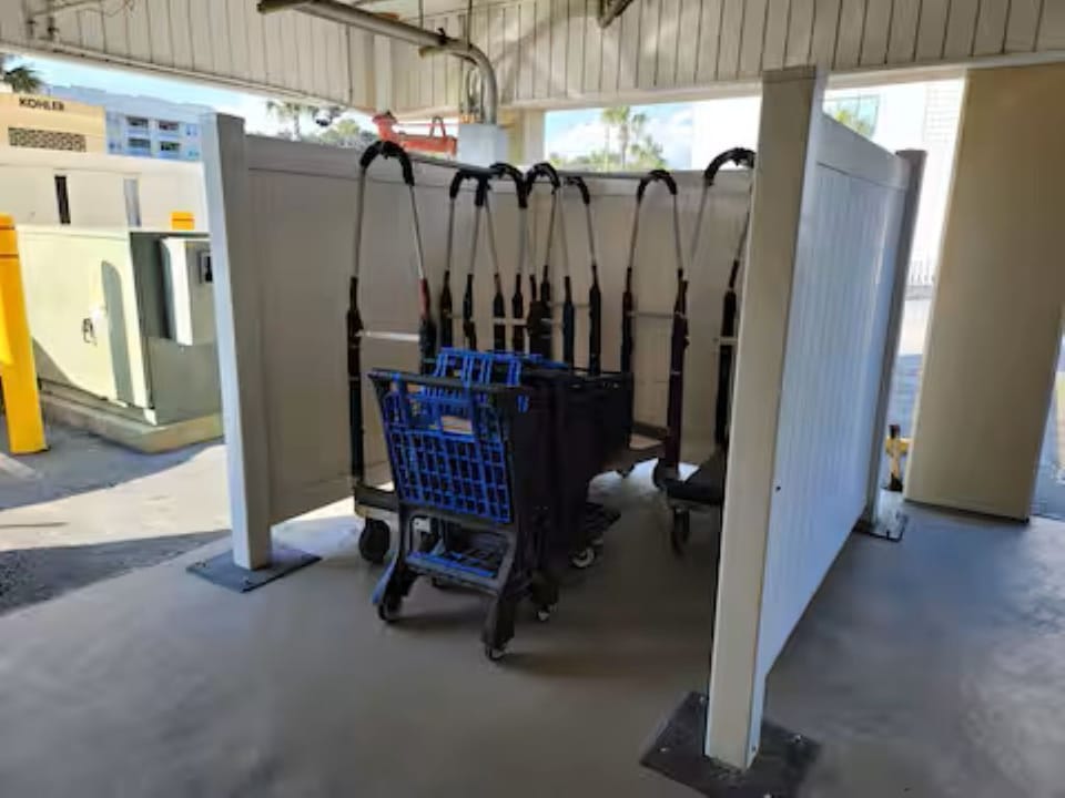 Luggage and shopping carts provided to easily bring your belongings to the condo