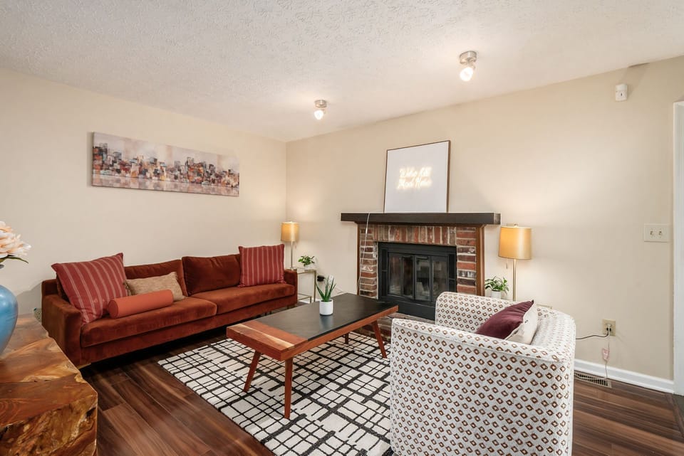 Orange Living Room