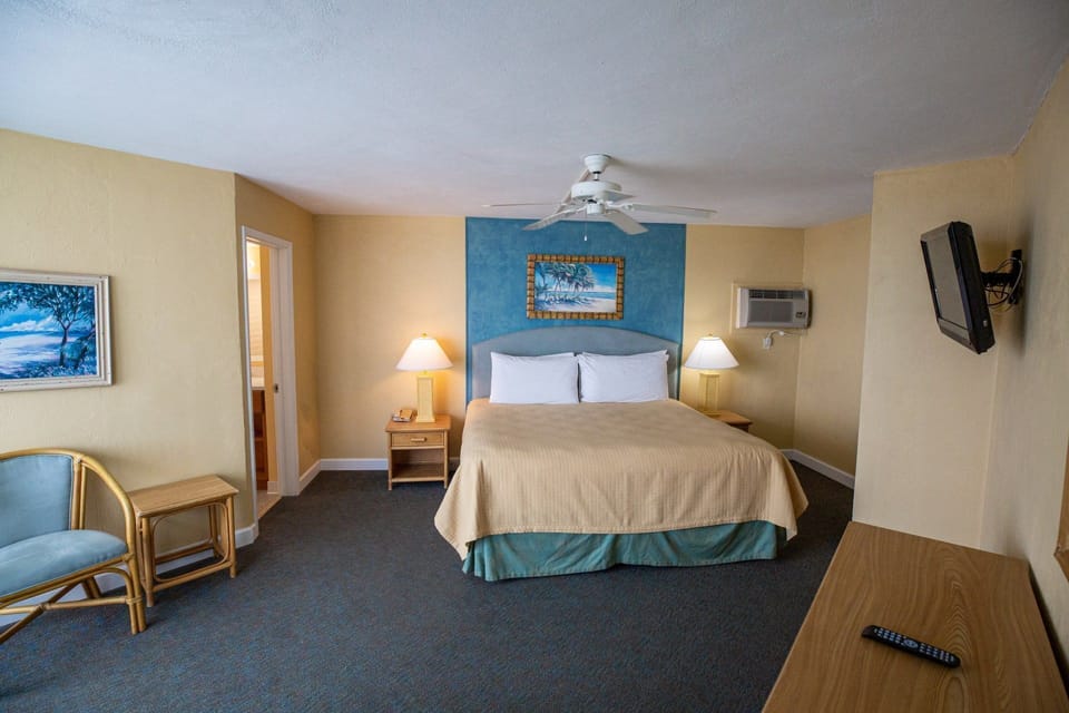 Step out onto your private balcony for fresh ocean breezes and a stunning view of the expansive beach.