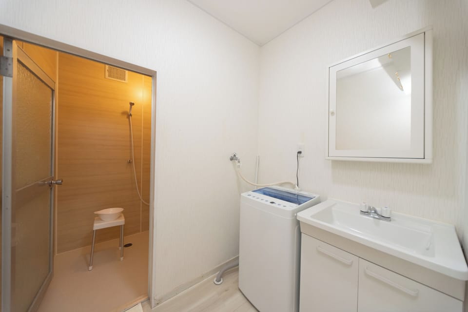 Hair dryer, slippers, bidet