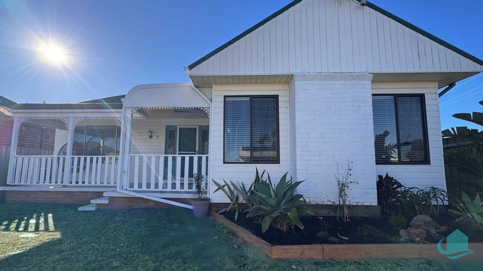 The front of the home