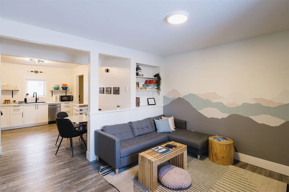 Upstairs living room & kitchen