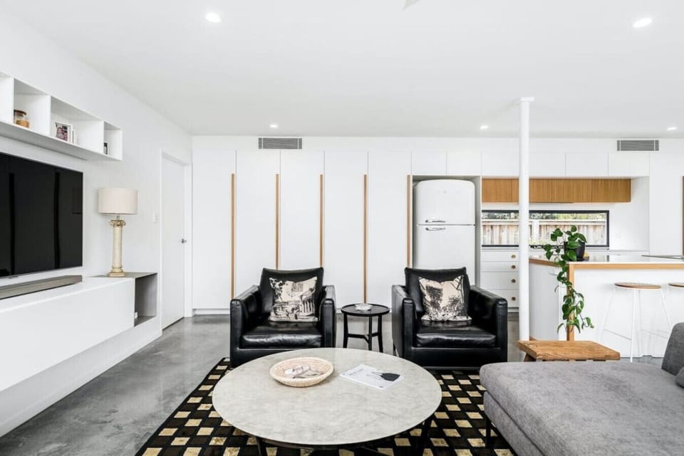 Comfortable lounging and large screen TV