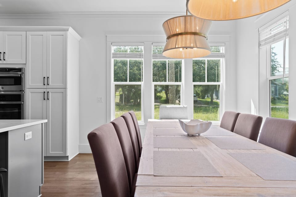 Elegant dining area.