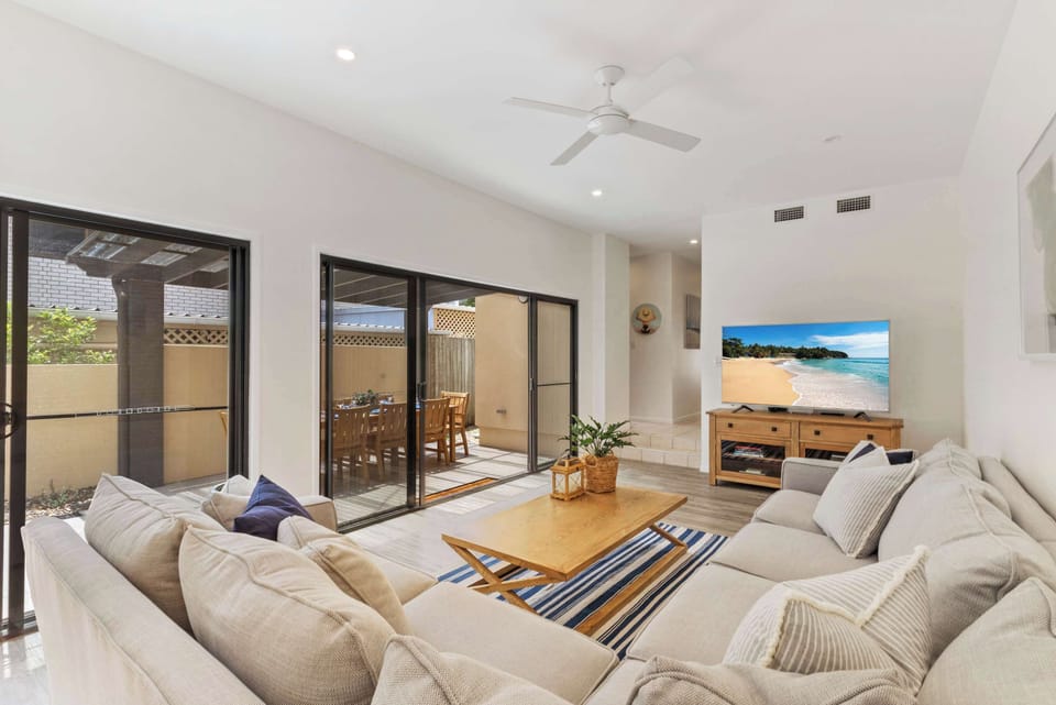 Comfortable lounge area perfect for relaxing after a day at the beach
