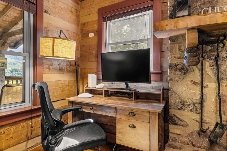Work in style with rustic charm, and all the tech you need!