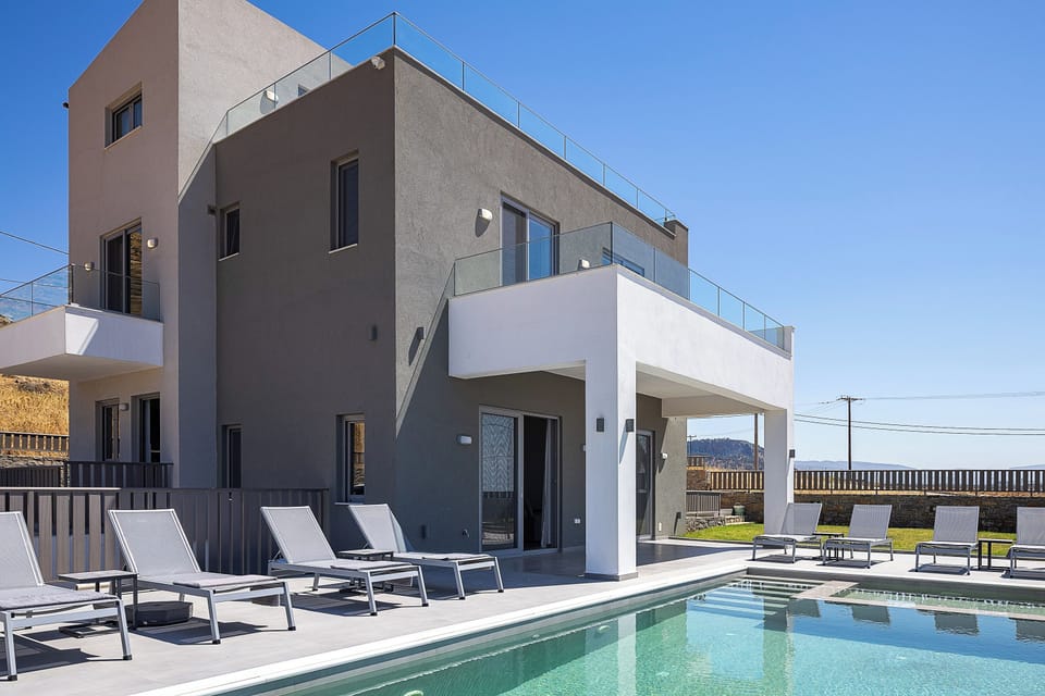 The outdoor area reflects the villa’s unique character