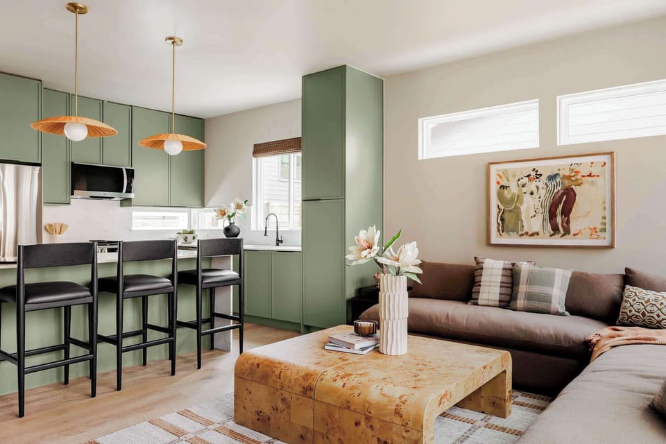 Open Concept Living Room | XL Flat Screen TV | First Floor